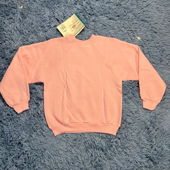 VINTAGE Pink Crewneck Sweater Size Medium Youth Hanes Her Way Classic Outdoor - Picture 2 of 12